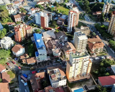 One dead and others trapped beneath rubble of collapsed hotel in Argentina