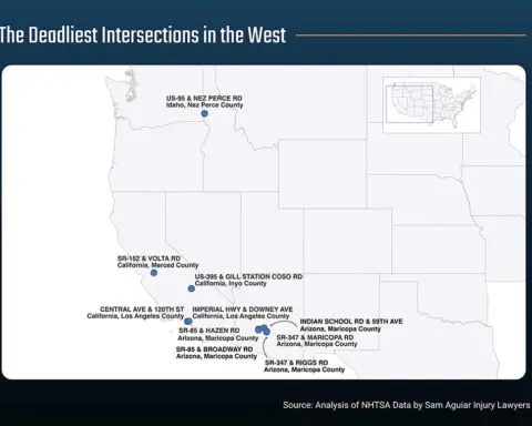 The deadliest intersections in the Western United States