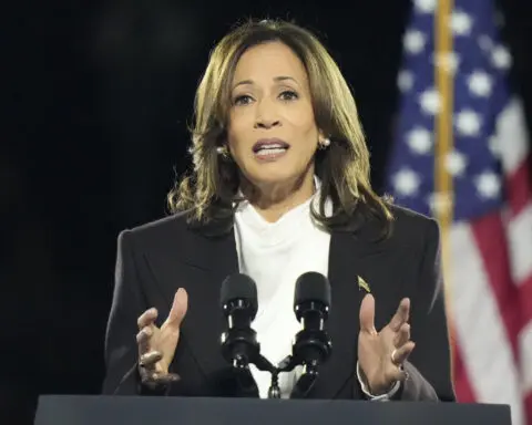 A to-do list, size matters and a 'petty tyrant': Key moments from Kamala Harris' speech