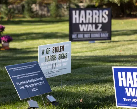 Lawn-sign wars: US voters use trackers, cameras to deter political theft