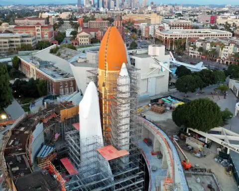 Milestone reached for Endeavour shuttle exhibit at California Science Center