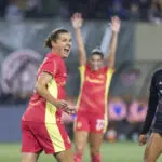 Sinclair scores in retirement match, Thorns down Angel City 3-0 to clinch playoff spot before 23,000