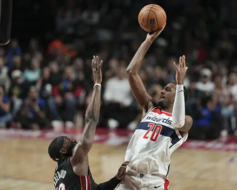 Bam Adebayo scores 32 points to help the Heat beat the Wizards, 118-98 in Mexico City