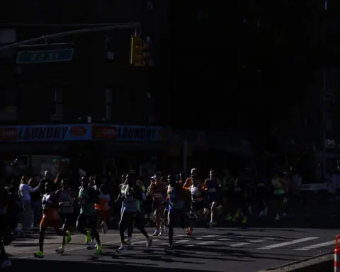 Abdi Nageeye of the Netherlands and Sheila Chepkirui of Kenya win the New York City Marathon