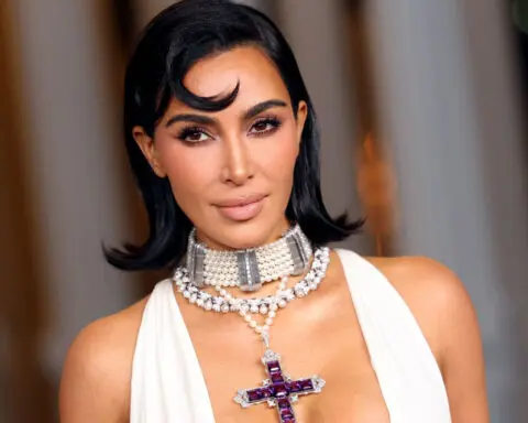 Kim Kardashian gives Princess Diana’s famed cross necklace its first public outing