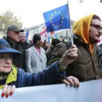 Thousands rally again in Georgia to protest the Oct. 26 parliamentary election they say was rigged