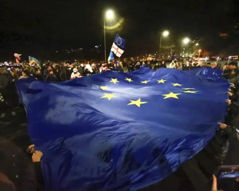 Thousands rally again in Georgia to protest the parliamentary election they say was rigged