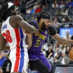 Lakers star Anthony Davis hurts left ankle in loss to Pistons, another blow for oft-injured center