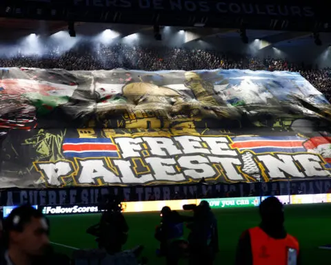 French minister criticises PSG fans' 'Free Palestine' banner; club to escape UEFA sanctions