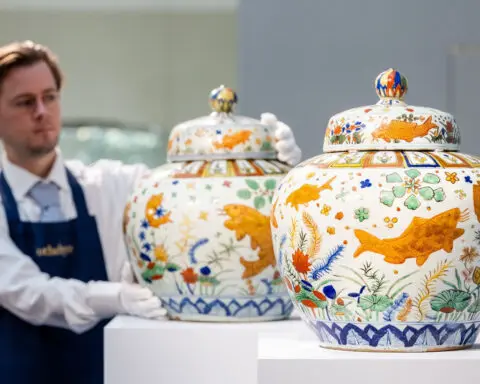 Rare pair of Ming Dynasty jars smash auction estimate, selling for $12.5 million