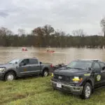 Volunteer poll workers drown on a flood-washed highway in rural Missouri on Election Day