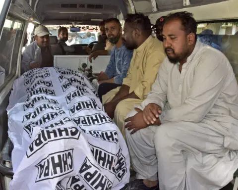 A powerful suicide bombing at a rail station in southwestern Pakistan kills at least 26