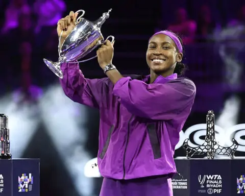 Coco Gauff wins WTA Finals for the first time by rallying to beat Zheng Qinwen