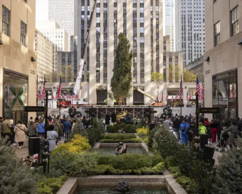 Haul out the holly! Rockefeller Center Christmas Tree arrives in New York City