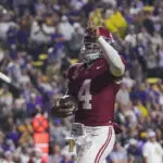 Jalen Milroe runs for career-high 185 yards and 4 TDs as No. 11 Alabama thrashes No. 14 LSU 42-13