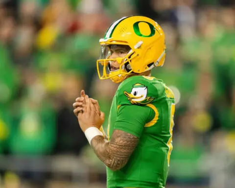 Dillon Gabriel makes NCAA history in No. 1 Oregon’s win over Maryland