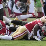 Moody shrugs off 3 missed FGs to kick 49ers past Buccaneers 23-20 in McCaffrey's season debut