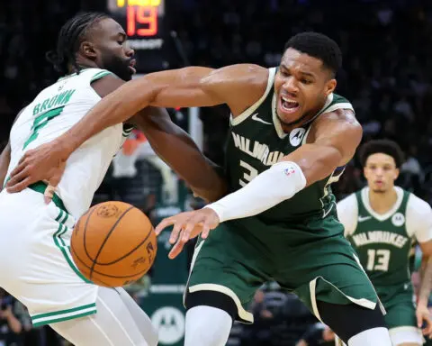 Giannis Antetokounmpo called a ‘child’ by Jaylen Brown after fake handshake fiasco