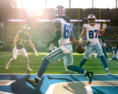 Cowboys’ wide receiver misses touchdown catch, blames sun and calls for curtains in stadium