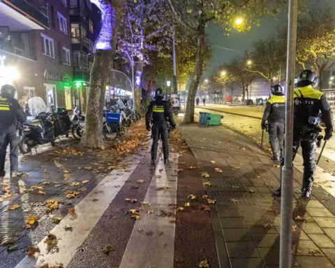 Amsterdam riot police make arrests following soccer violence