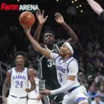 Bill Self becomes winningest coach in Kansas history, Jayhawks beat Michigan State 77-69