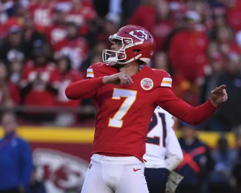 Chiefs putting kicker Harrison Butker on injured reserve ahead of knee procedure, AP source says