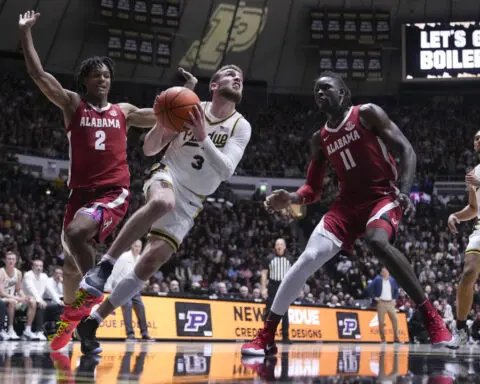 No. 13 Purdue rediscovers strong post presence in 87-78 win over No. 2 Alabama