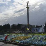 A makeshift memorial grows in Ukraine’s capital after 1,000 days of war