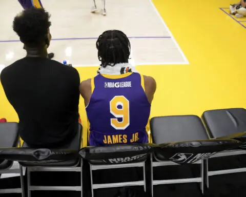 Bronny James has a left heel bruise and is listed as doubtful for the Lakers' next game