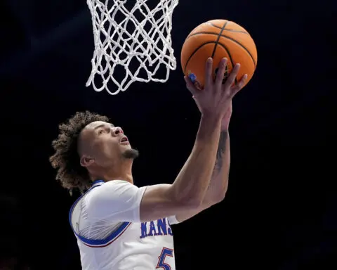 No. 1 Kansas overcomes sluggish start, beats UNC Wilmington 84-66 to give Bill Self 800th career win