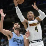 Nuggets guard Russell Westbook posts 200th career triple-double in win over Grizzlies