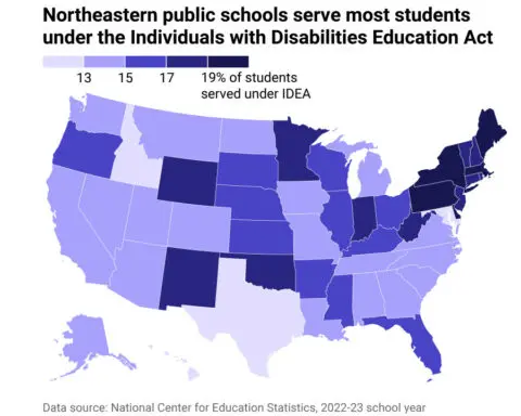 How enrollment of students with disabilities compares in California