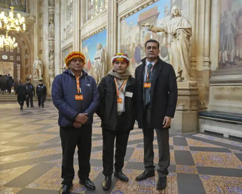 Indigenous leaders travel to UK from Peru to draw attention to oil damage and banking