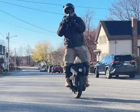 Delivery man on electric unicycle brings personal connection to customers