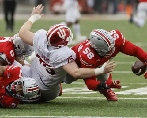 No. 2 Ohio State takes control in the 2nd half and runs over No. 5 Indiana 38-15