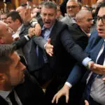 Brawl erupts in Serbian parliament