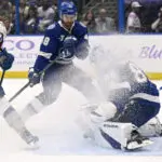 Hagel ties NHL record with 4 assists in 1st period, Lightning beat Avalanche 8-2