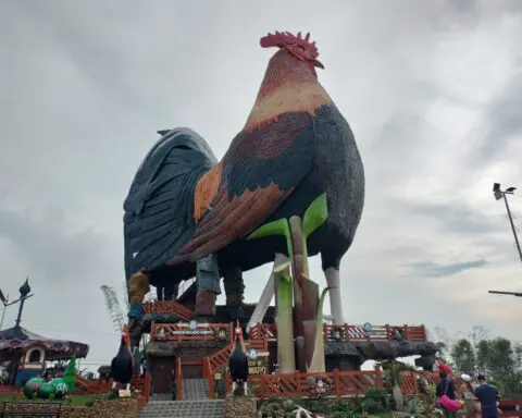 It’s the world’s largest building shaped like a chicken. It’s also a hotel