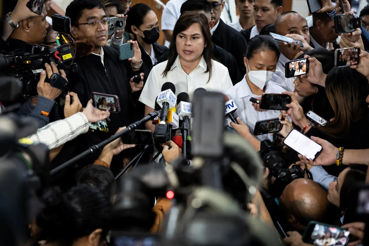 Philippine Vice-President Sara Duterte at the House of Representatives