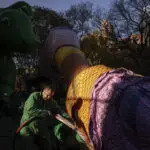 Massive balloons take shape ahead of the Macy’s Thanksgiving Day Parade