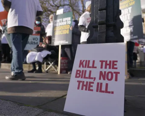 British lawmakers give initial approval to a bill to allow terminally ill adults to end their lives