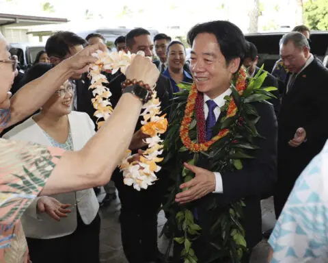 Taiwan's president arrives in Hawaii for a 2-day stop in the US as part of South Pacific visit