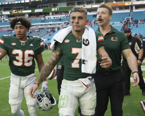 Miami's playoff hopes nosedive as Alabama rises in the latest College Football Playoff rankings