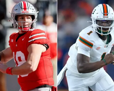 Ohio State and Miami tumble in College Football Playoff penultimate rankings