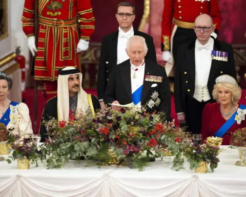Princess of Wales joins royals as Qatari state visit to the UK starts