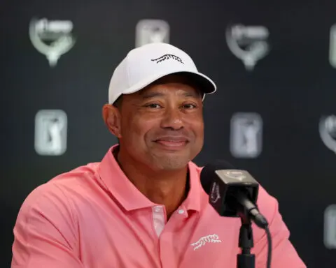 Tiger Woods says he’s ‘got a long way to go’ before being ready to return to competitive golf