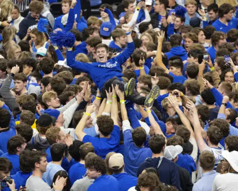 Creighton makes it 2 wins in less than a year against No. 1s, with Jayhawks latest to lose in Omaha