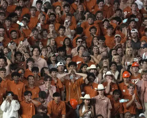 Total number of Texas fans caught and punished for throwing bottles in Georgia game: Zero