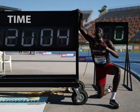 16-year-old rising sprint star Gout Gout breaks Australia’s nearly six-decade-old 200m record