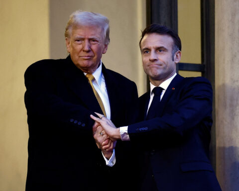 Trump and Macron can't let go of their handshake duel